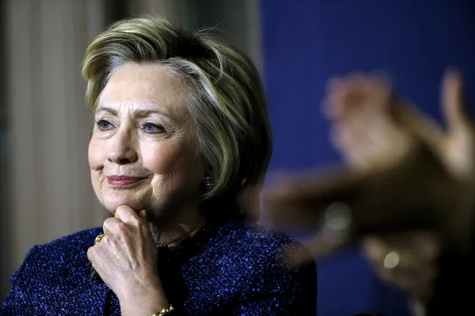 Democratic presidential candidate Hillary Clinton listens during a campaign stop, Wednesday, April 20, 2016, at St. Paul's Baptist Church in Philadelphia. (AP Photo/Matt Rourke)