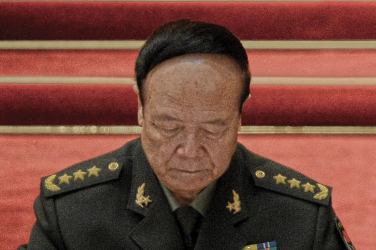 Guo Boxiong at the closing of the18th Communist Party Congress at the Great Hall of the People in Beijing on Nov 14, 2012. (Goh Chaihin/AFP/Getty Images)