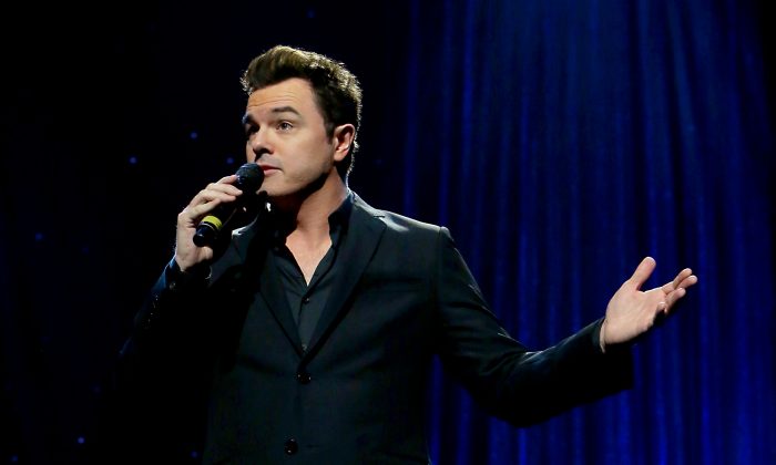 Seth MacFarlane performs onstage during the Thelonious Monk Institute International Jazz Vocals Competition 2015 at Dolby Theatre on November 15, 2015 in Hollywood, California.  (Photo by Rachel Murray/Getty Images for Thelonious Monk Institute of Jazz)