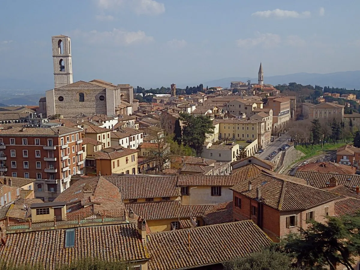 Perugia was built on a mountaintop 4,000 years ago. (Susan James).