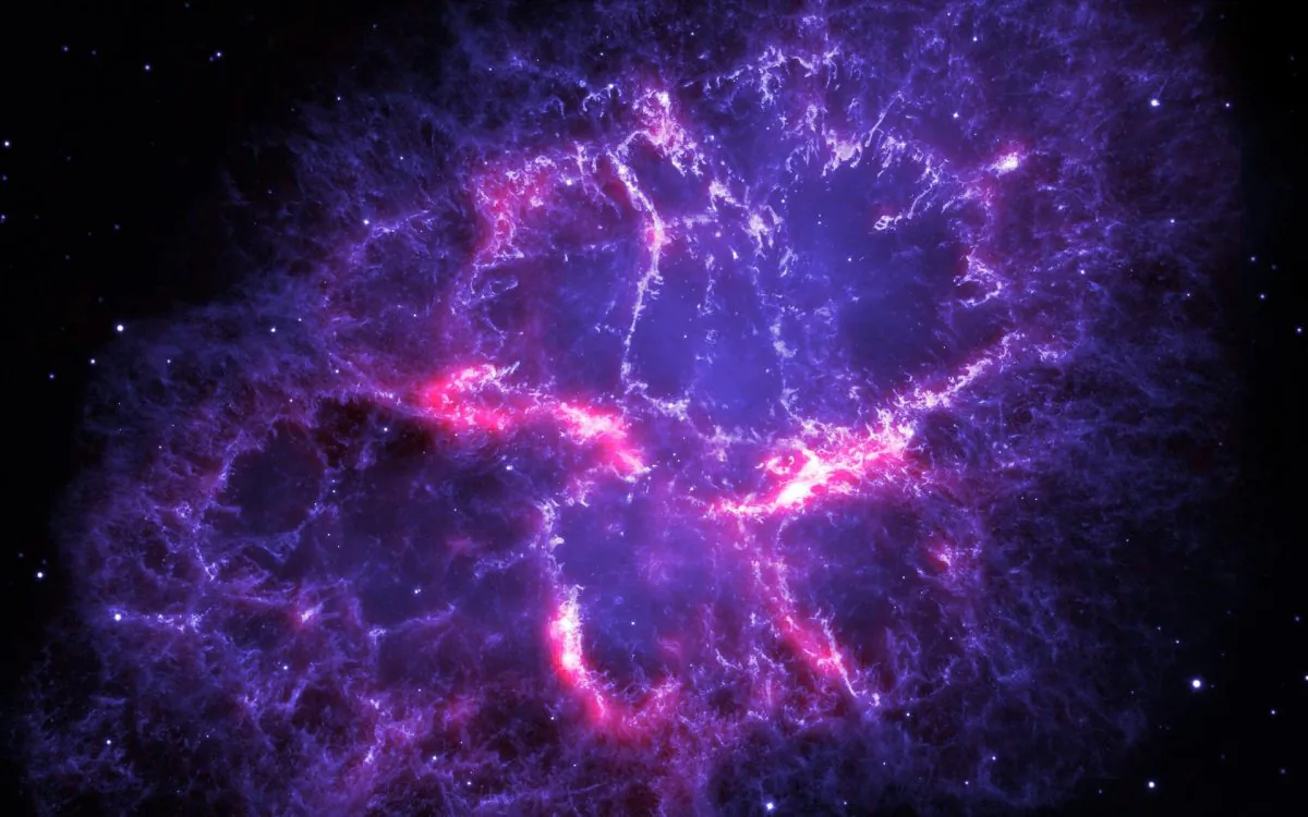 The Crab nebula, the remains of supernova in our Milky Way galaxy.(ESA/Herschel/PACS/MESS)