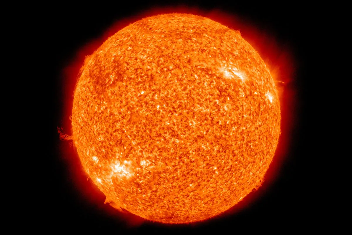 Hydrogen is built into helium at a temperature of millions of degrees. (NASA/SDO/AIA)