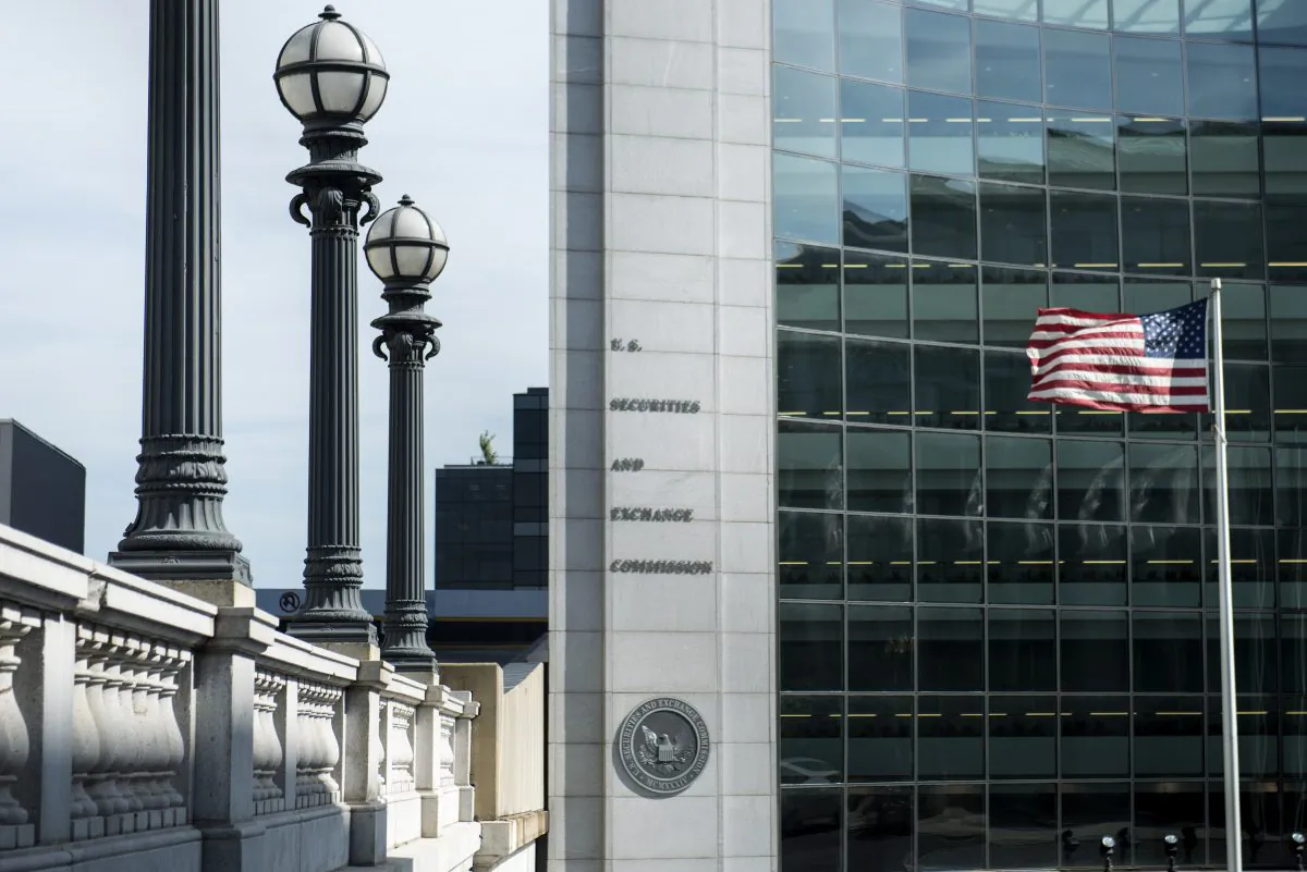 The Securities and Exchange Commission headquarters in Washington, D.C., on May 3, 2013. (Brendan Smialowski/AFP/Getty Images)