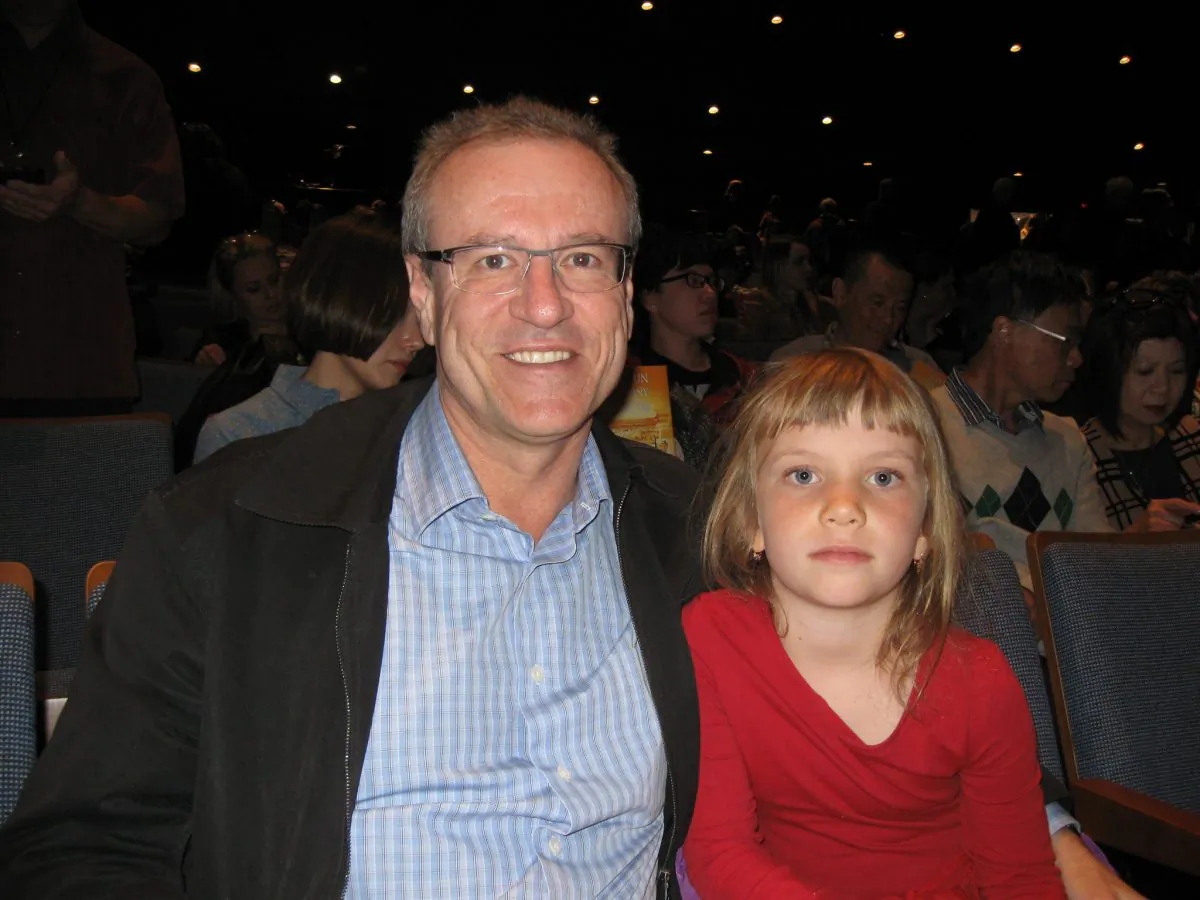MP Borys Wrzesnewskyj and his daughter Viktoria at Shen Yun Performing Arts in Toronto on April 24, 2016. (Becky Zhou/Epoch Times)