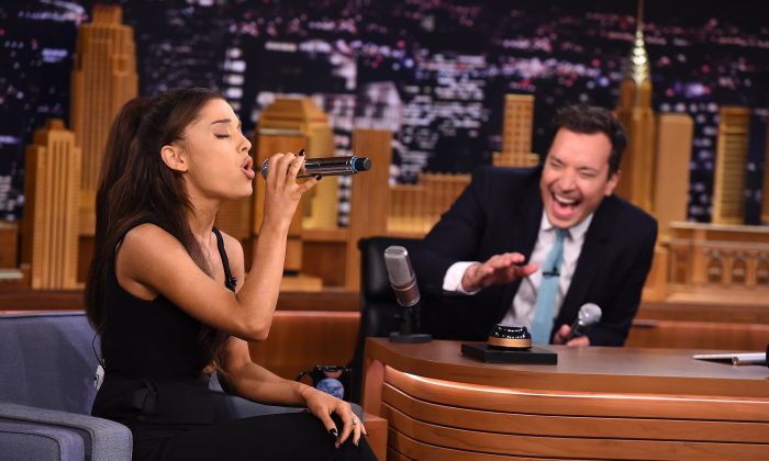 Ariana Grande And Jimmy Fallon Have Full Conversation Lip Syncing To Popular Songs On ‘the