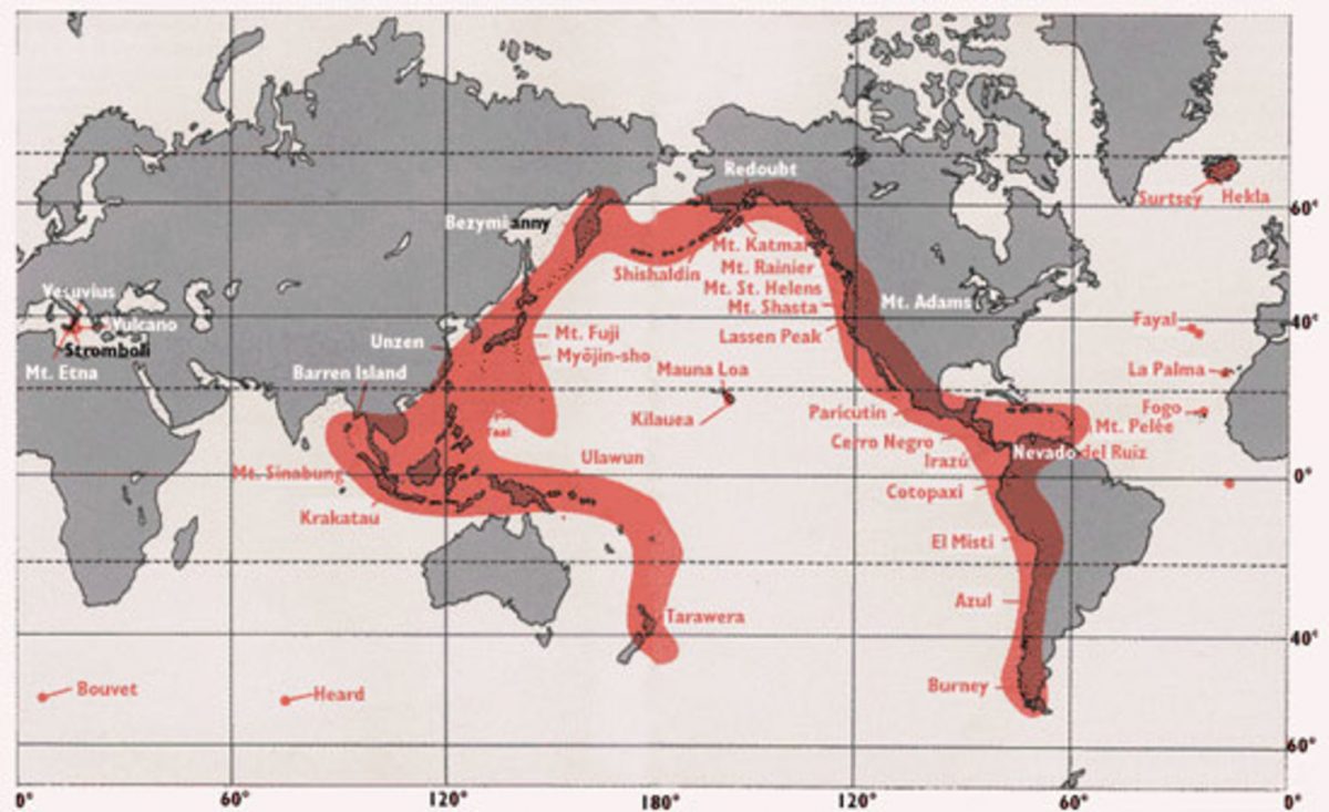Тихоокеанское вулканическое огненное кольцо