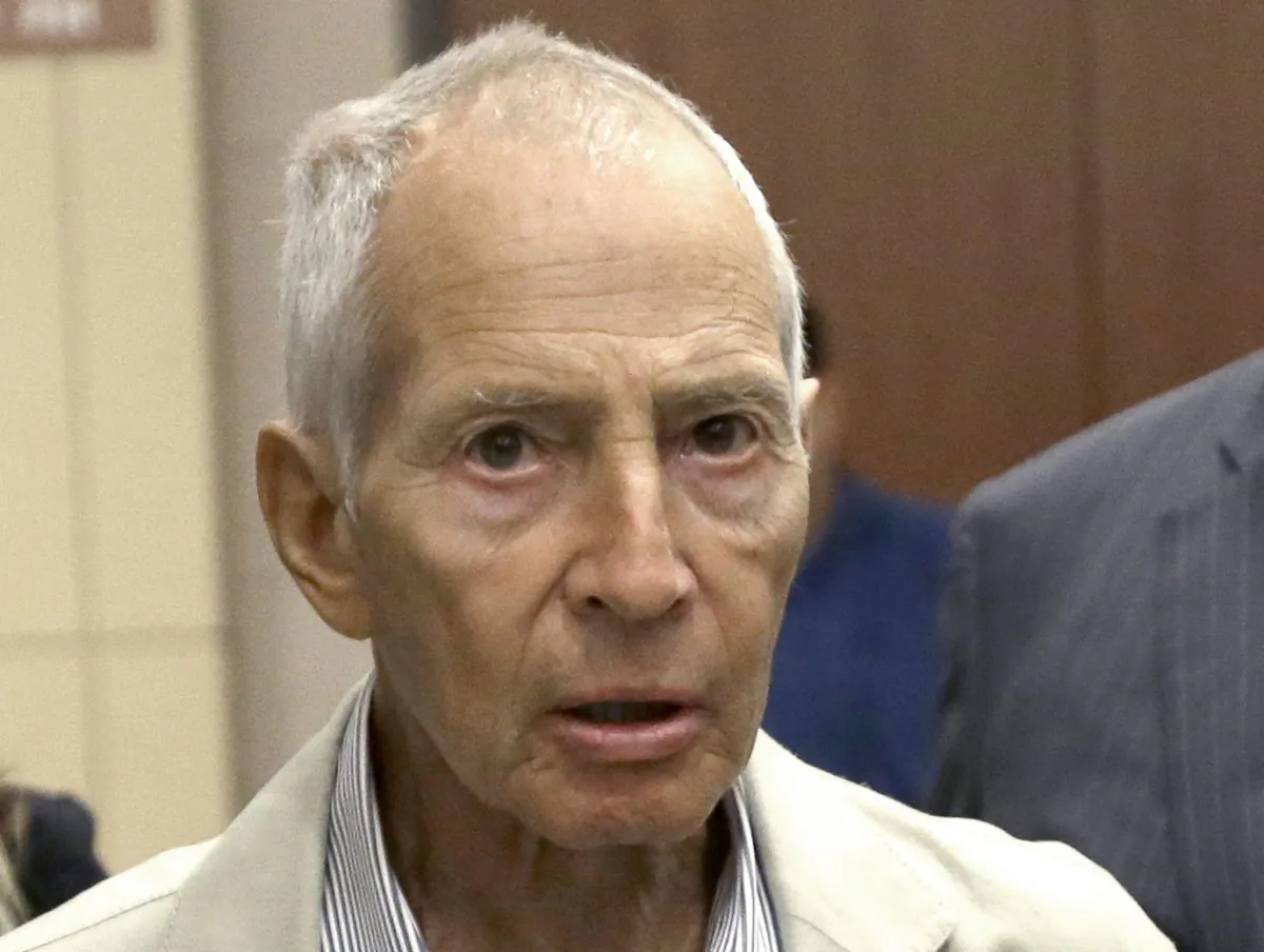 In this Aug. 15, 2014 file photo, New York City real estate heir Robert Durst leaves a Houston courtroom. New Orleans Federal Judge Kurt Engelhardt on Wednesday, April 27, 2016, approved a plea agreement for Durst to serve 7 years, 1 month in prison on a weapons charge. Durst still faces a separate murder charge in California. (AP Photo/Pat Sullivan, File)