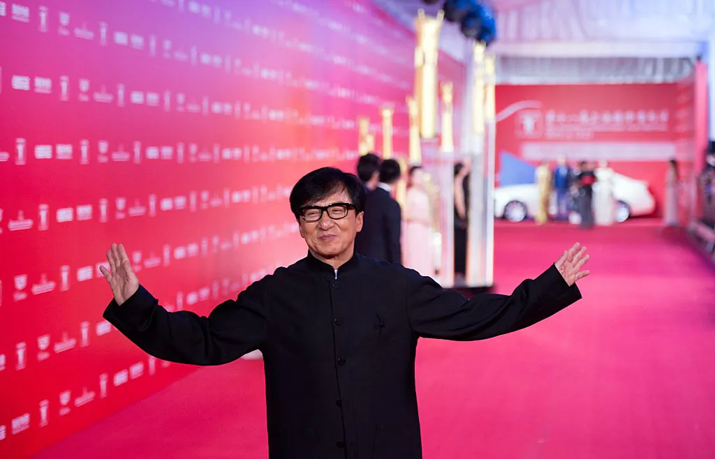Hong Kong actor Jackie Chan poses on the red carpet during the opening ceremony of the Shanghai International Film Festival (SIFF) in Shanghai on June 13, 2015. (JOHANNES EISELE/AFP/Getty Images)