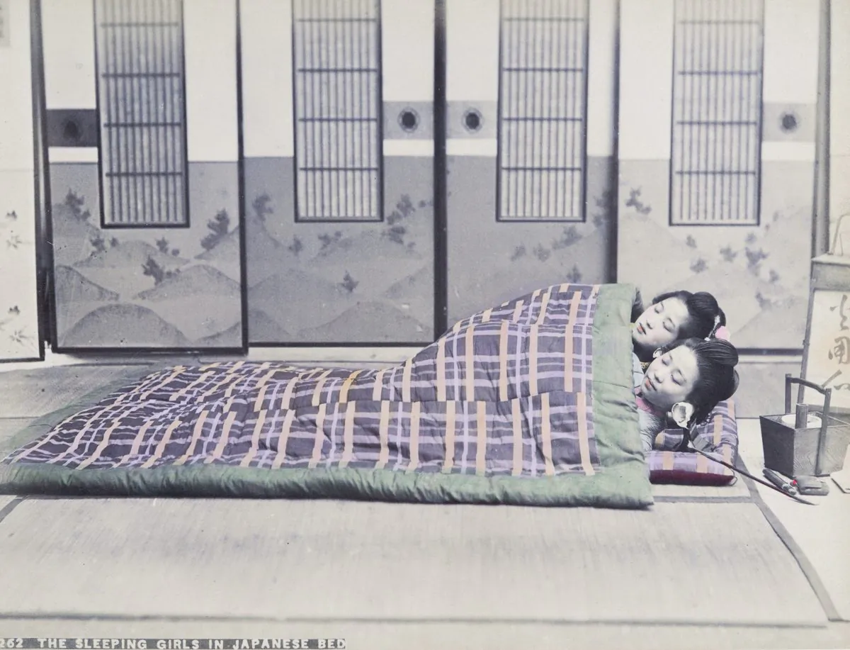 The Sleeping Girls in Japanese Bed. (NYPL)