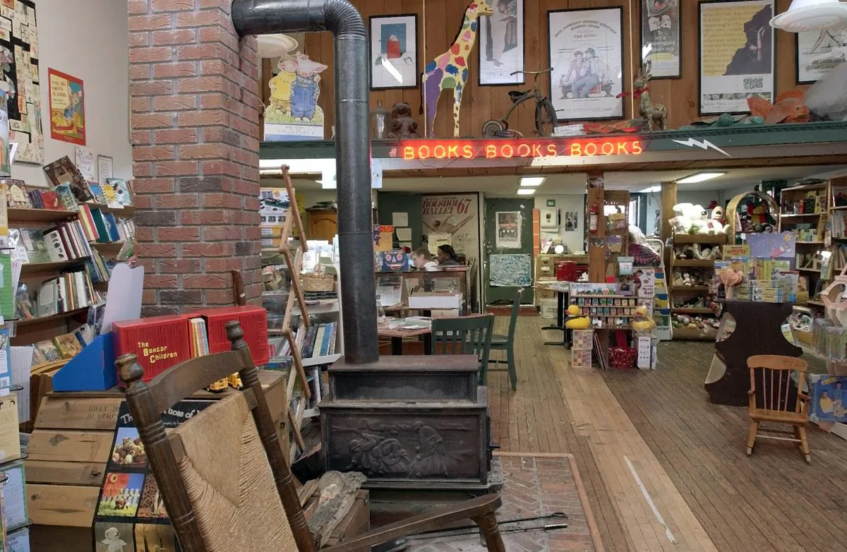 A large wood-buring stove is shown in That Bookstore in Blytheville, Ark., on Dec. 15, 2002. Mary Gay Shipley opened the store when the only place for nearby farmers and their families to find books were the sparse shelves of the public library and a spinner rack of Westerns at the local five-and-dime. (AP Photo/Tim Rand)
