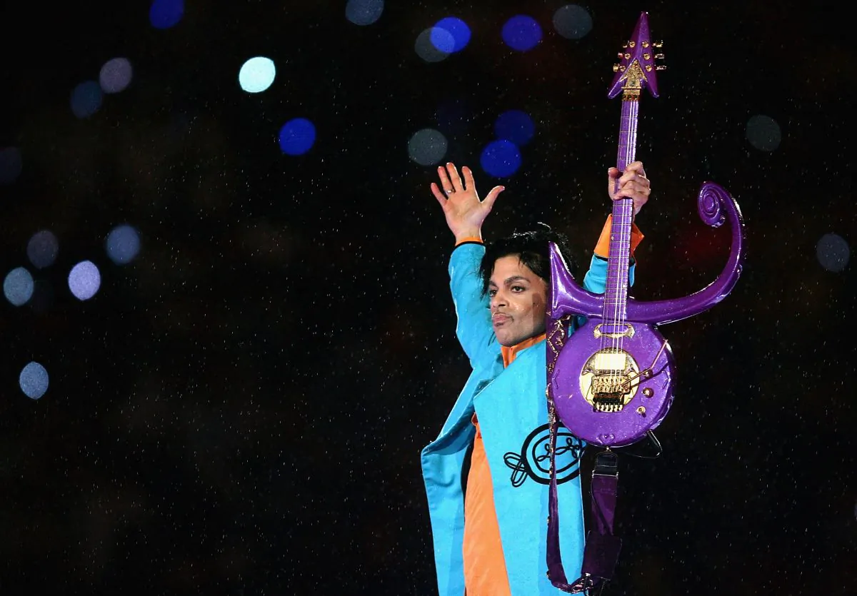 Prince, who died aged 57 on Thursday, April 21st, is pictured here performing in 2007 at Dolphin Stadium in Miami Gardens, Florida. (Jonathan Daniel/Getty Images)