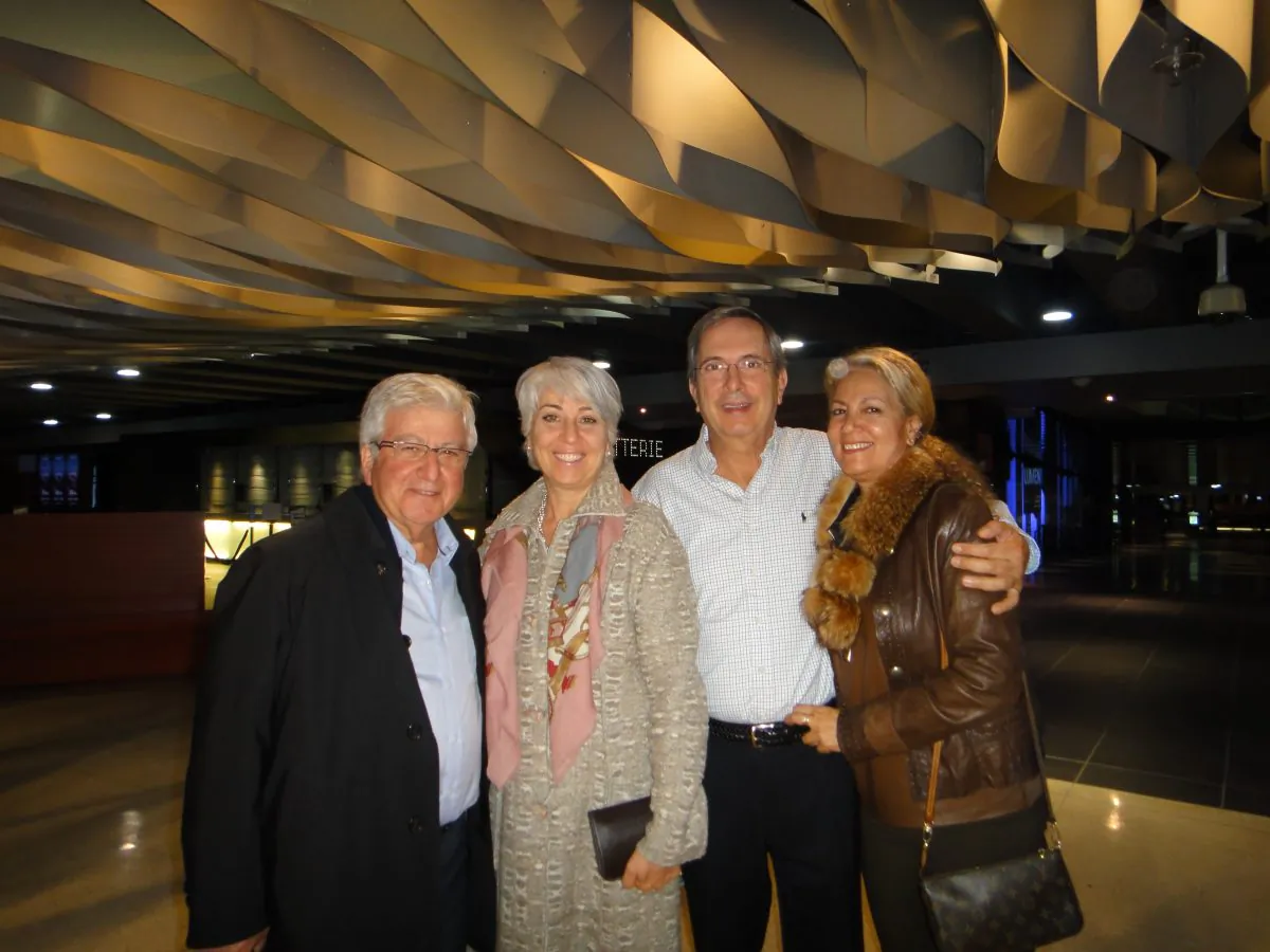 Entrepreneur Tony Arida and his wife (R) and their friends Fouad Sahyoun and his wife attended Shen Yun Performing Arts at Place des Arts on May 1, 2016 in Montreal, Canada. (Dongyu Teng/Epoch Times)