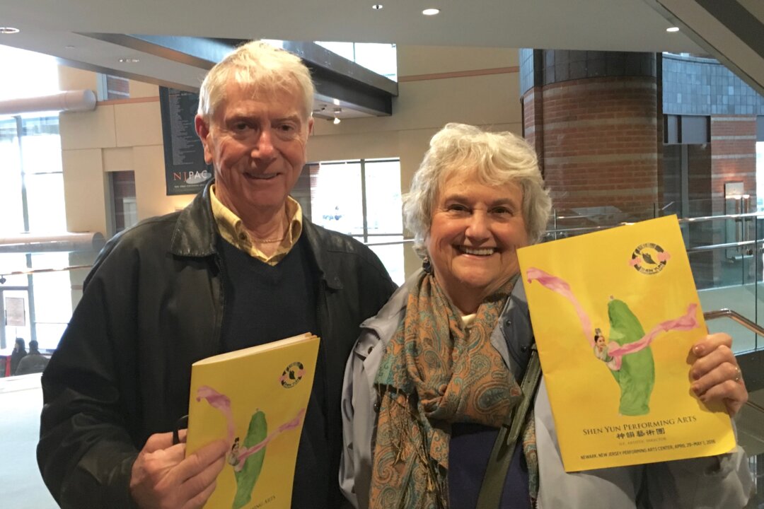 George and Sandy Kenny enjoyed seeing an ancient culture continue through Shen Yun at the NJPAC on May 1, 2016. (Joshua Philipp/Epoch Times)