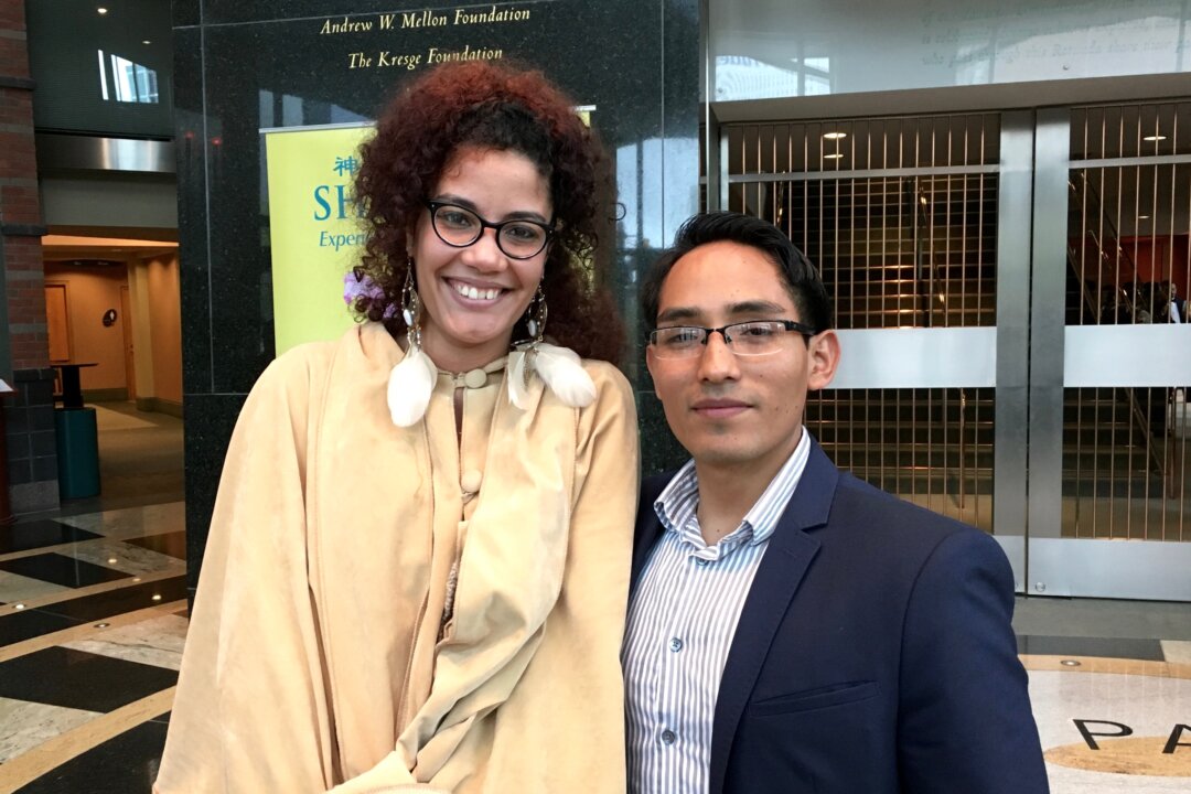 Nicole Contreras and Mario Esteban enjoyed Shen Yun Performing Arts at NJPAC on May 1, 2016. (Joshua Philipp/Epoch Times) 