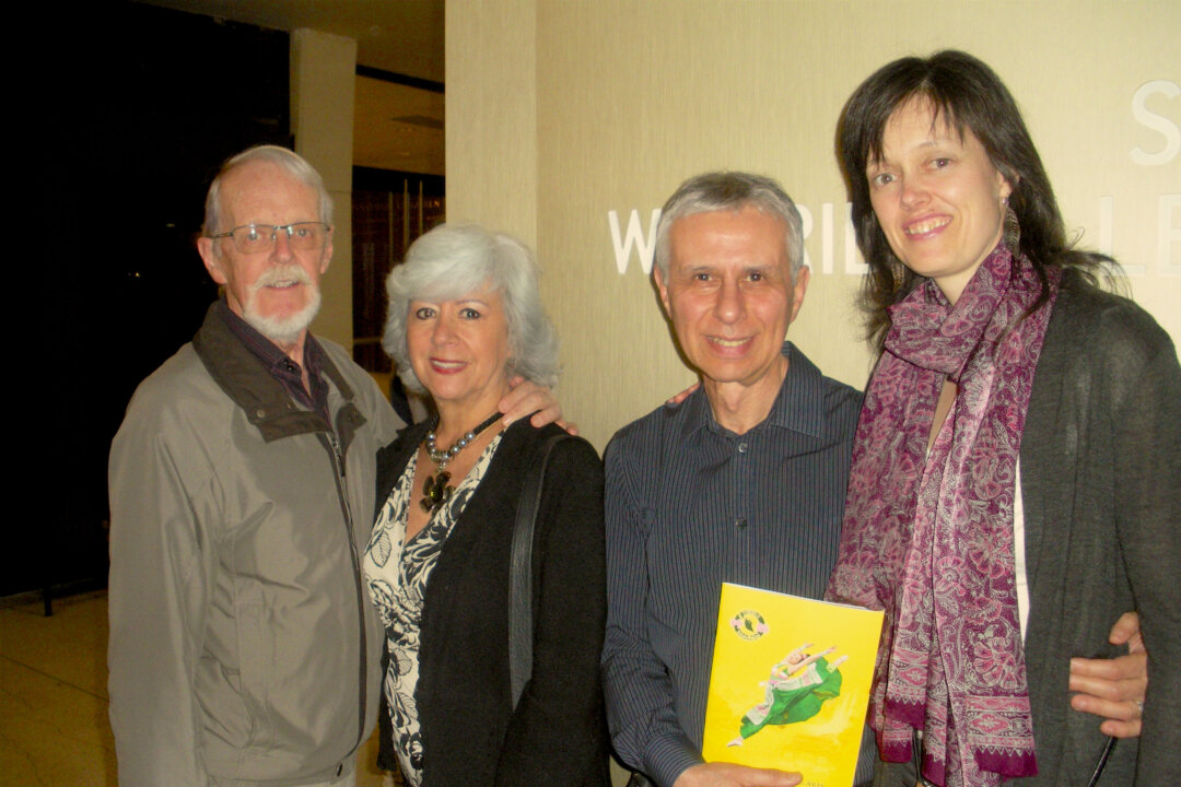Business owner Bernard Meloche (third right) and Marie-Claude Bourque attended Shen Yun with Mr. Meloche's parents at Place des Arts in Montreal on May 1, 2016. (Mathieu Côté-Desjardins/Epoch Times) 