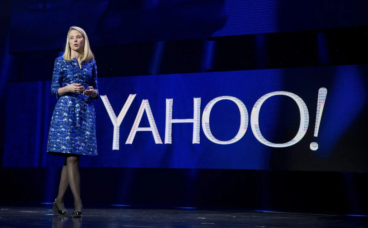 In this Jan. 7, 2014, file photo, Yahoo president and CEO Marissa Mayer speaks during the International Consumer Electronics Show in Las Vegas. AP Photo/Julie Jacobson)