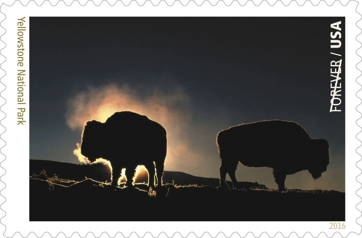 Yellowstone National Park, Idaho-Montana-Wyoming. (Copyright© 2016 USPS)