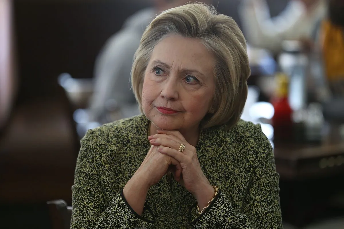 Democratic presidential candidate Hillary Clinton makes a stop at the Lincoln Square pancake house as she campaigns for votes on May 1, 2016 in Indianapolis, Indiana. (Joe Raedle/Getty Images)