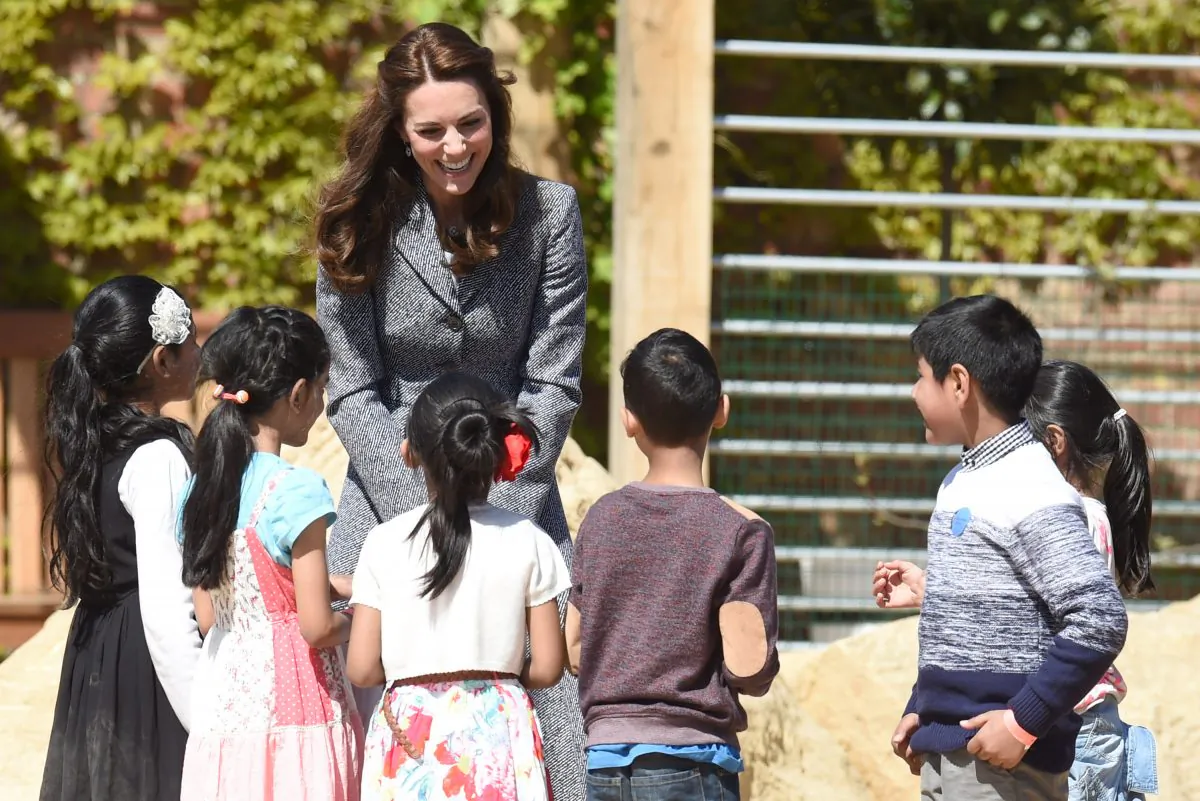 LONDON, ENGLAND - MAY 04:  Catherine, Duchess Of Cambridge officially opens The Magic Garden At Hampton Court Palace on May 4, 2016 in London, England.  (Photo by Stuart C. Wilson/Getty Images)