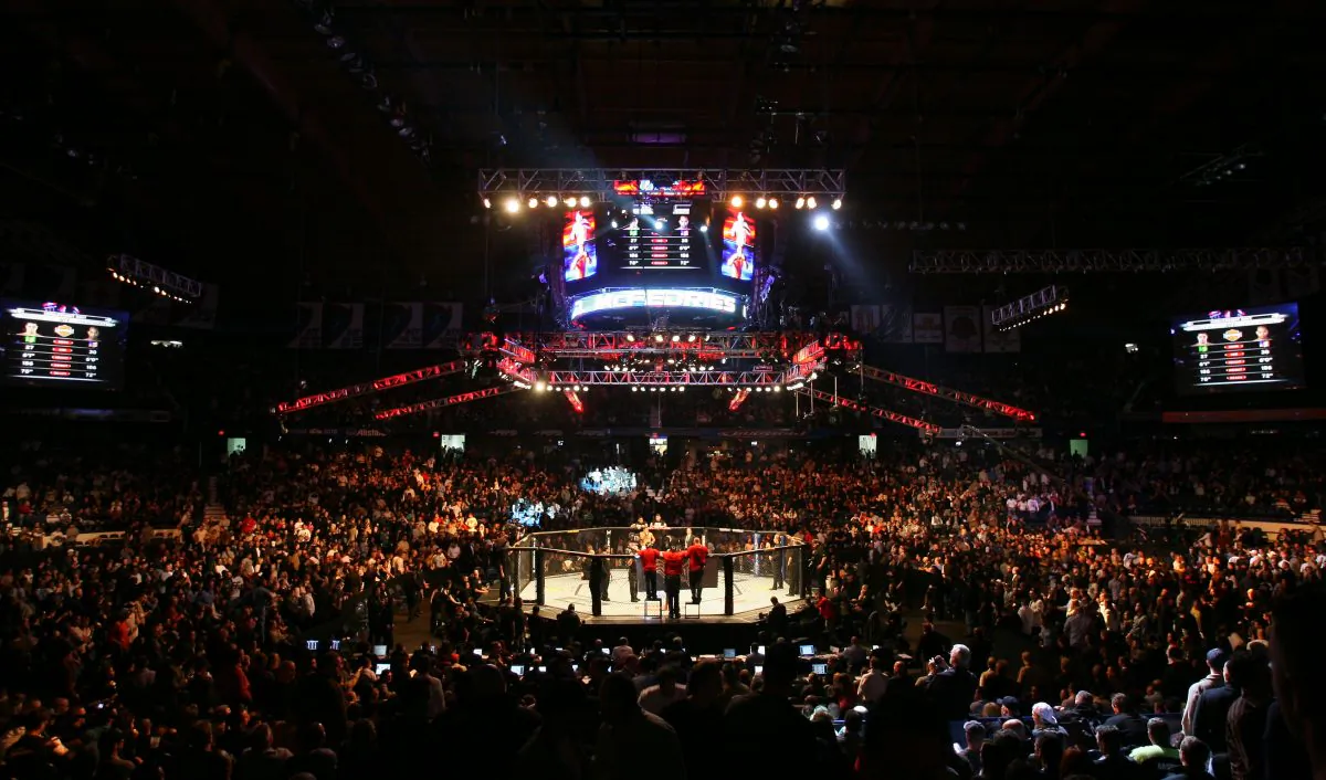 People attend the UFC 90 at UFC's Ultimate Fight Night at Allstate Arena on October 25, 2008 in Chicago, Illinois. (Tasos Katopodis/Getty Images) 
