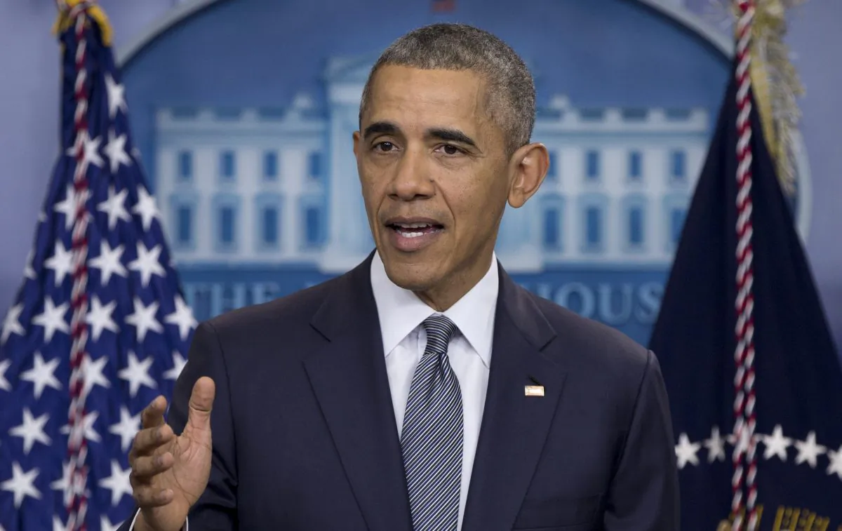 President Barack Obama speaks in the White House briefing room in Washington, Friday, May 6, 2016, about the economy and new steps to strengthen financial transparency and combat money laundering, corruption, and tax evasion. (AP Photo/Carolyn Kaster)