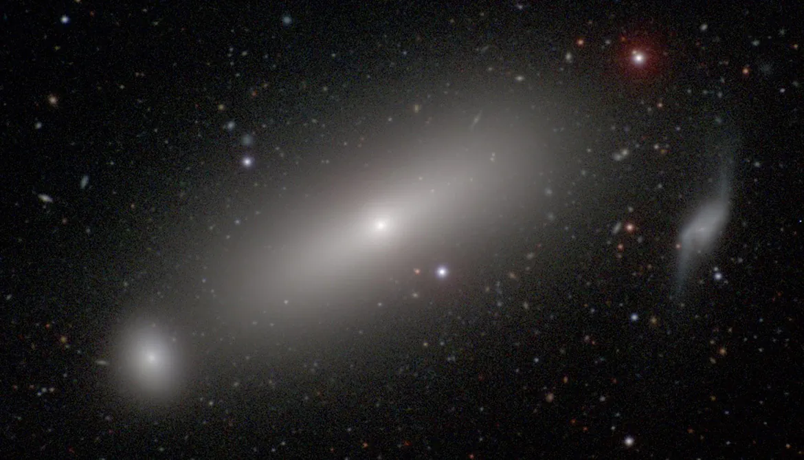 The supermassive black hole sits at the center of a galaxy dubbed NGC 1332 (above). (Carnegie-Irvine Galaxy Survey/File Photo)