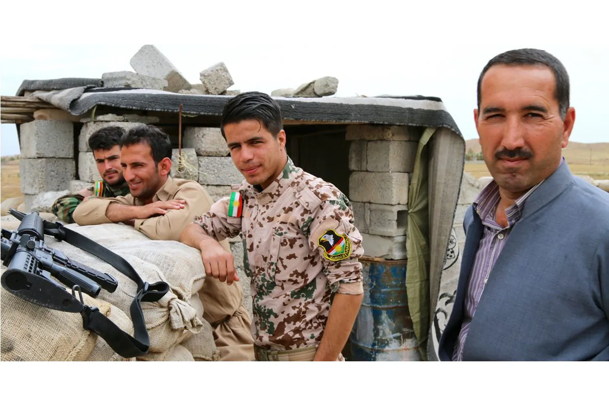 Despite two years of constant combat, and a Spartan way of living, morale among the peshmerga soldiers appears high. (Nolan Peterson/The Daily Signal)