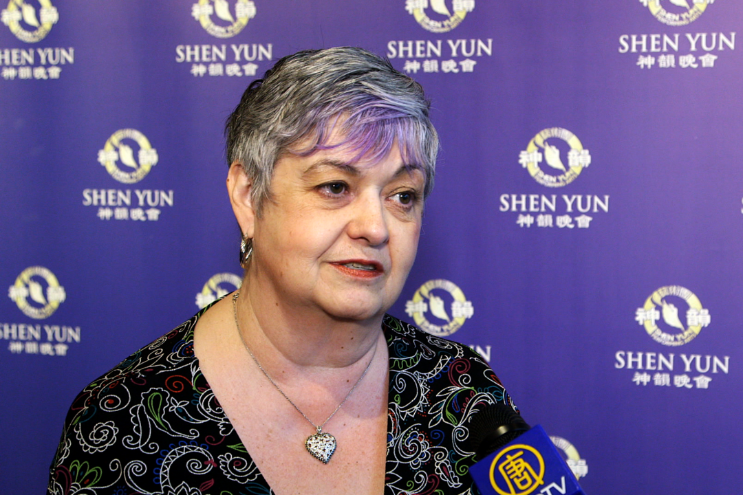 Karen Pincott enjoyed the meticulous attention to detail and beautiful colour combinations in the costumes worn by the dancers of Shen Yun Performing Arts, at the National Arts Centre in Ottawa on May 8, 2016. (NTD Television)