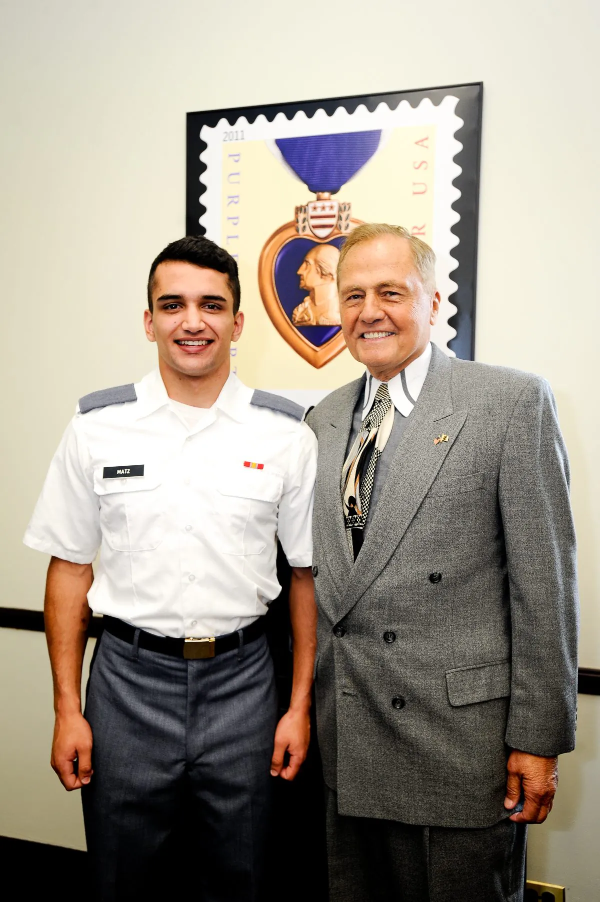 West Point Cadet Angelo Matz visits Sen. John Bonacic during West Point Day at the State Senate in Albany on April 26, 2016. (courtesy Sen. John Bonacic)