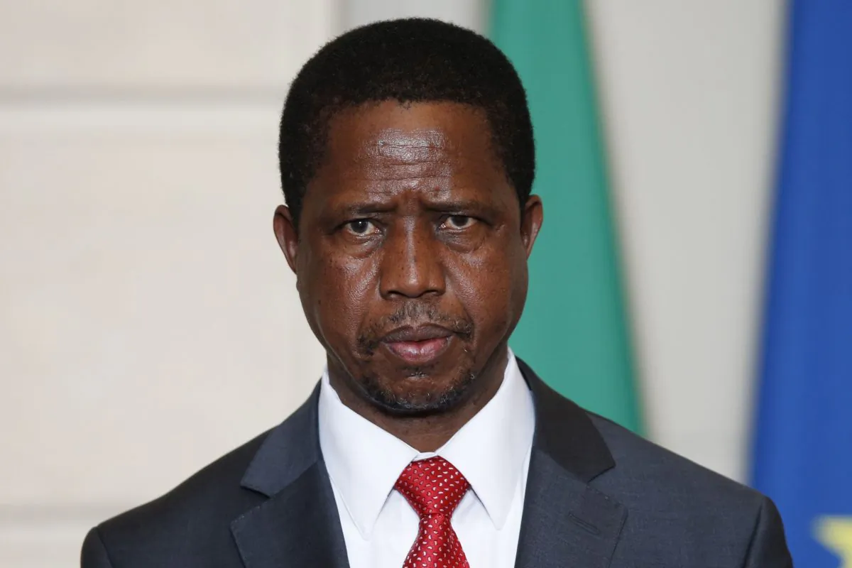 Zambia's President Edgar Lungu a signing ceremony at the Elysee Palace in Paris, France, on Feb. 8, 2016. (Philippe Wojazer/AFP/Getty Images)