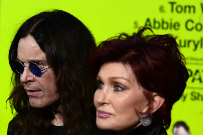 Ozzy Osbourne and Sharon Osbourne arrive at the premiere of CBS Films' 'Seven Psychopaths' at Mann Bruin Theatre on October 1, 2012 in Westwood, California. (JOE KLAMAR/AFP/GettyImages)
