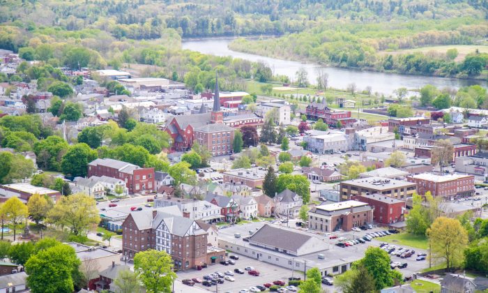 The City of Port Jervis from Point Peter in Elks Brox Park on May 11, 2016. (Holly Kellum/Epoch Times)