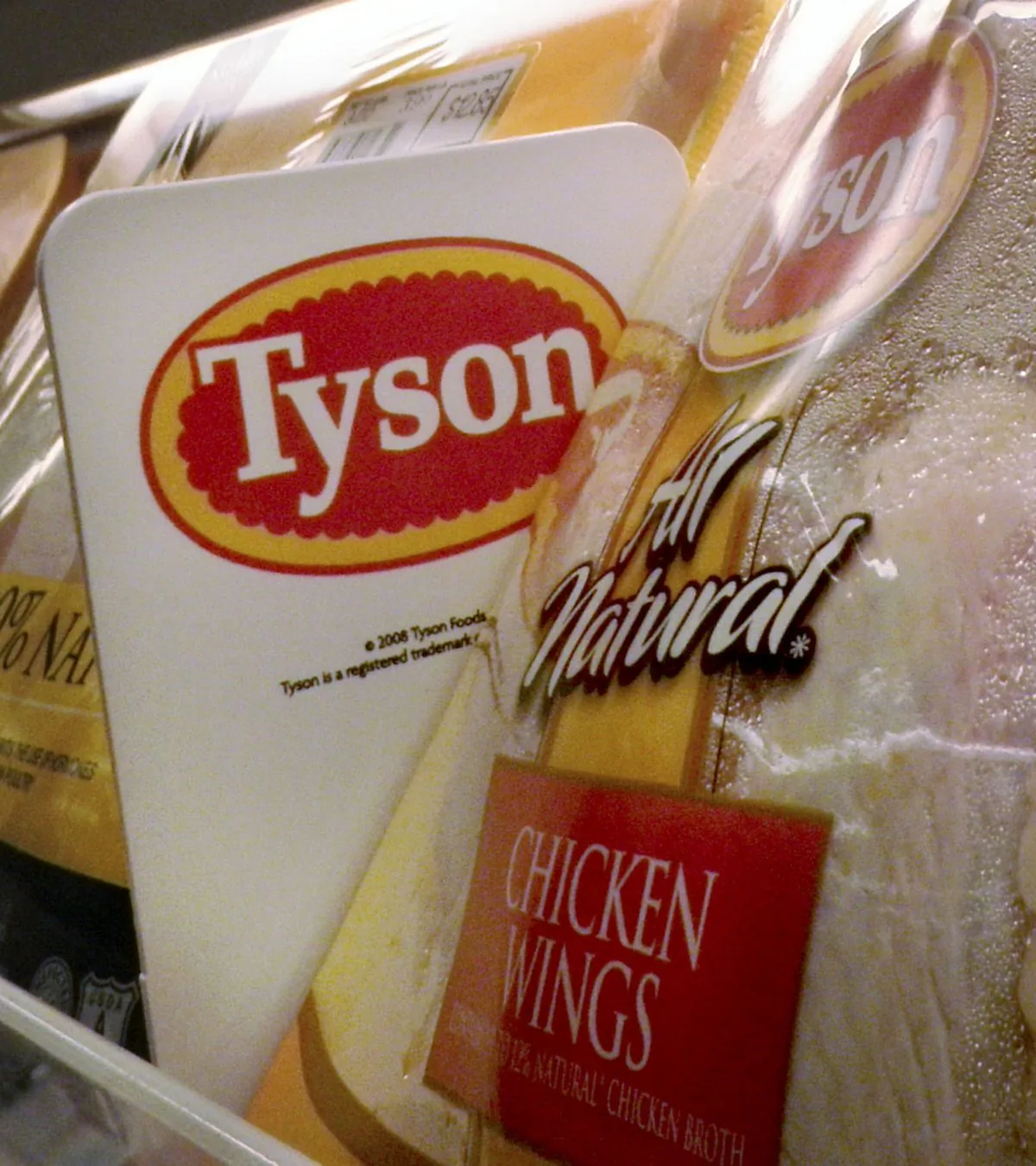 Tyson Foods chicken products on the shelves of a Little Rock, Ark., in this file photo. (Danny Johnston/File/AP Photo)