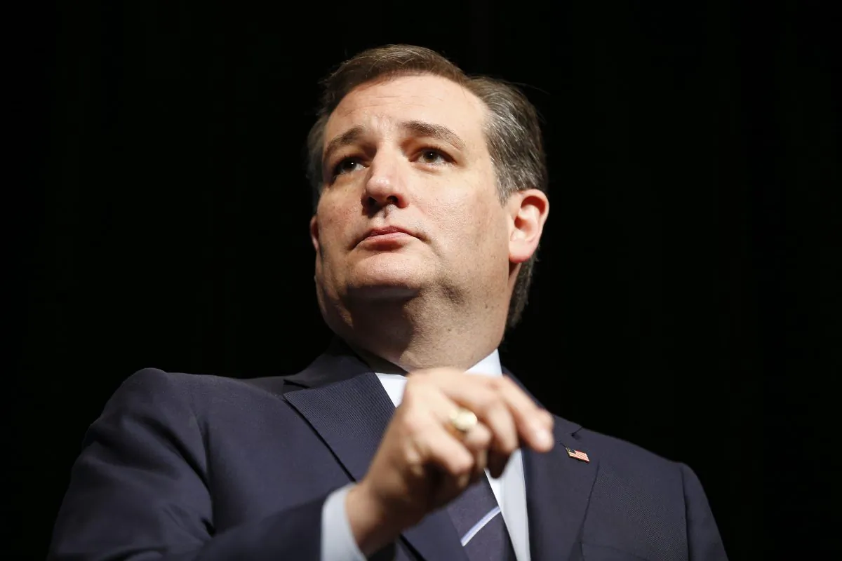Sen. Ted Cruz (R-Texas) at the Republican Jewish Coalition spring leadership meeting in Las Vegas on April 9, 2016. (AP Photo/John Locher)