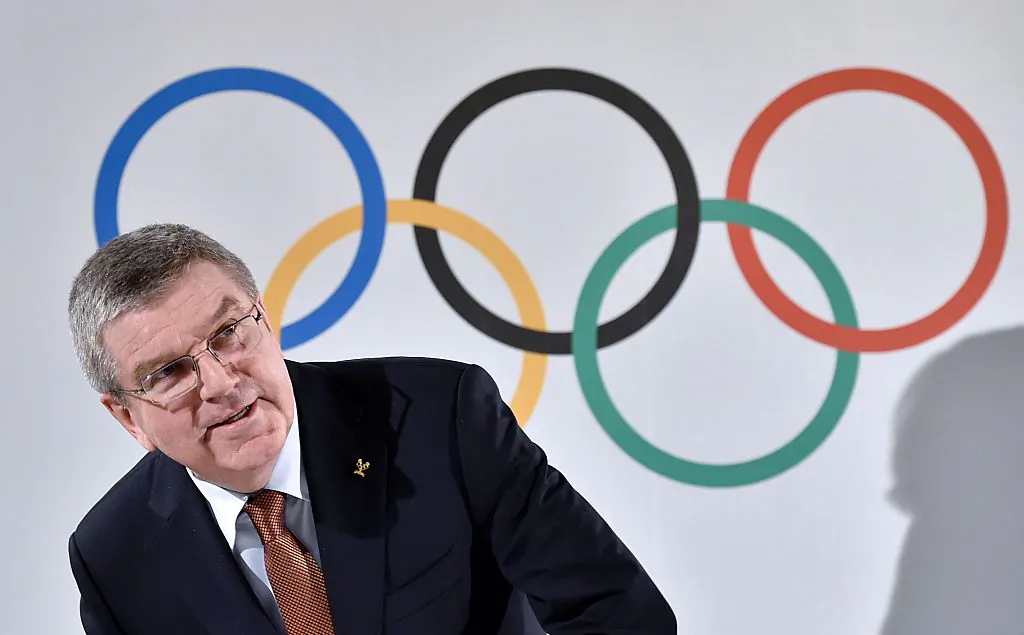 International Olympic Committee (IOC) President Thomas Bach arrives to a press conference closing an executive meeting on March 2, 2016 in Lausanne. (FABRICE COFFRINI/AFP/Getty Images)