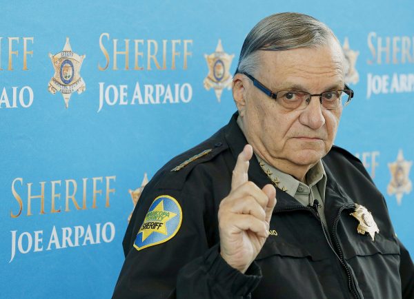 Maricopa County Sheriff Joe Arpaio speaks at a news conference at the Sheriff's headquarters in Phoenix on Dec. 18, 2013. (AP Photo/Ross D. Franklin)