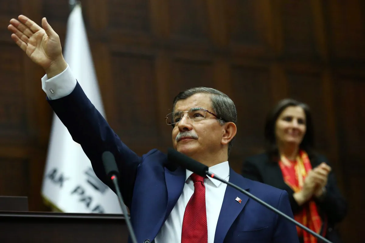 Ahmet Davutoglu, Turkey's outgoing prime minister and leader of Turkey's ruling party, the Justice and Development Party (AKP) arrives for an AKP group meeting at the Turkish parliament in Ankara, on May 3, 2016. (Adem Altan/AFP/Getty Images)