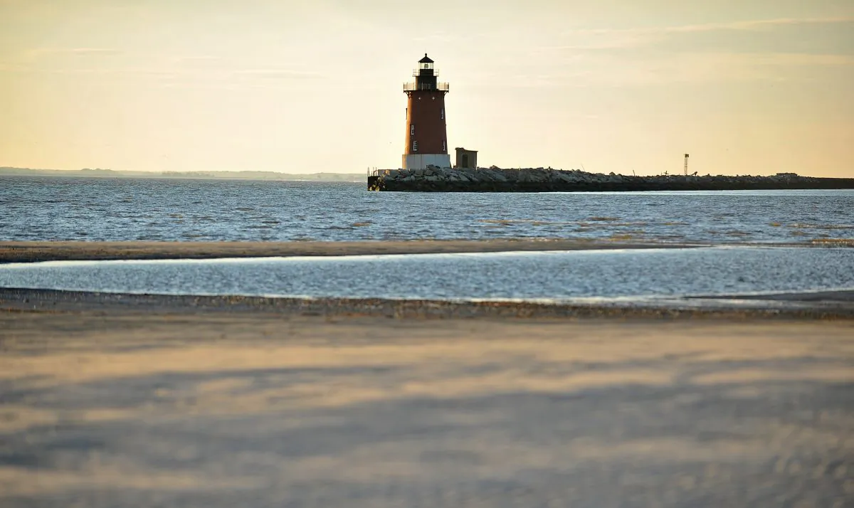 The sun sets over Cape Henlopen in Lewes, Delaware, on Nov. 22, 2014. (Eva Hambach/AFP/Getty Images)