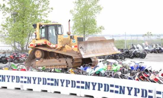 Video: New York City Crushes Illegal Motorbikes, ATVs With Bulldozer