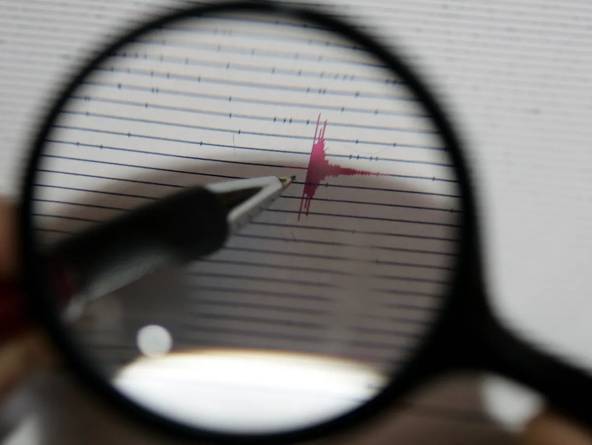 A seismogram at the earthquake center in Freiburg, southern Germany, on March 22, 2007. (AP Photo/Winfried Rothermel)