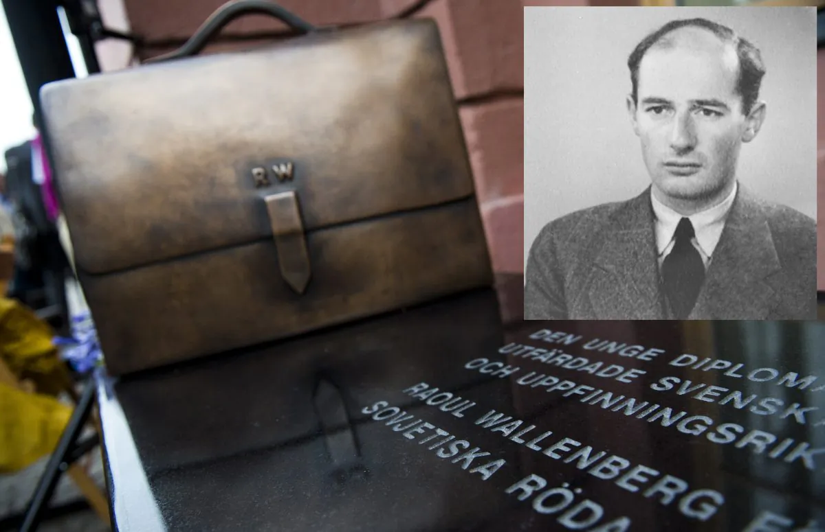A memorial to Raoul Wallenberg outside the Ministry for Foreign Affairs in Stockholm, Sweden, on Aug. 16, 2012. (Jonathan Kackstrand/AFP/Getty Images)