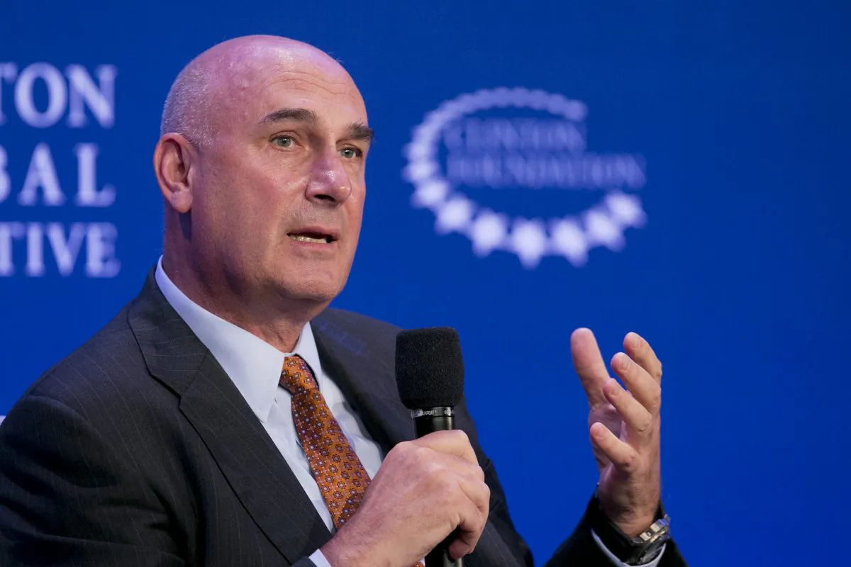 In this Sept. 28, 2015 file photo, Hugh Grant, CEO of Monsanto, speaks in New York. (AP Photo/Mark Lennihan)