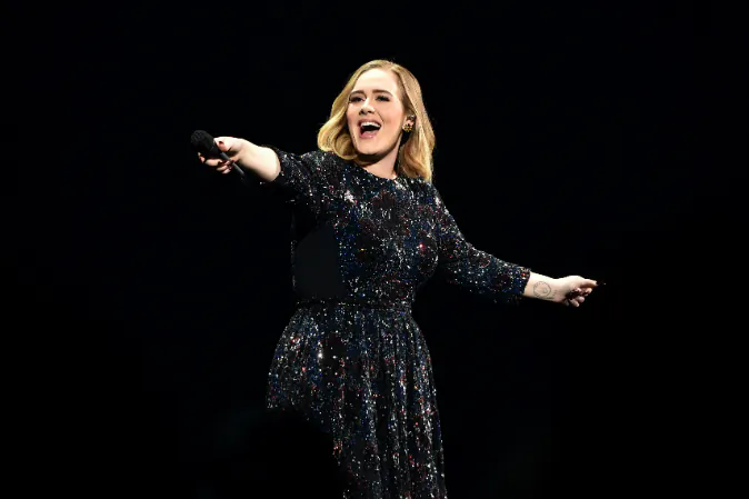 Adele performs at Genting Arena on March 29, 2016 in Birmingham, England. (Gareth Cattermole/Getty Images)
