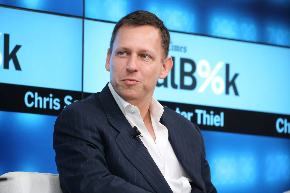 Partner at Founders Fund Peter Thiel participates in a panel discussion at The New York Times 2015 DealBook Conference at the Whitney Museum of American Art in New York on Nov. 3, 2015. (Neilson Barnard/Getty Images for New York Times)