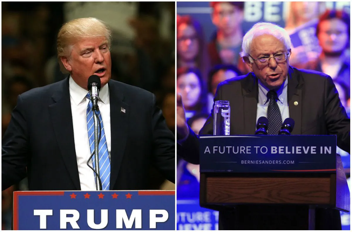 President Donald Trump and Sen. Bernie Sanders (I-Vt.) (Spencer Platt and Darren Hauck/Getty Images)