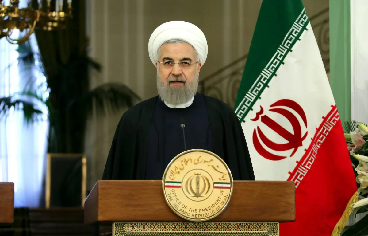 Iranian President Hassan Rouhani during a press conference in the capital Tehran, on Feb. 27, 2016. (Atta Kenare/AFP/Getty Images)