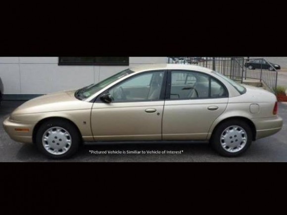 The suspect in the missing persons case of 15-year-old Pearl Pinson, Fernando Castro, was last seen driving this gold Saturn. The Solano County Sheriff's Office is asking businesses to check their surveillance footage from 7-9am on May 25. (Solano County Sheriff's Office photo)