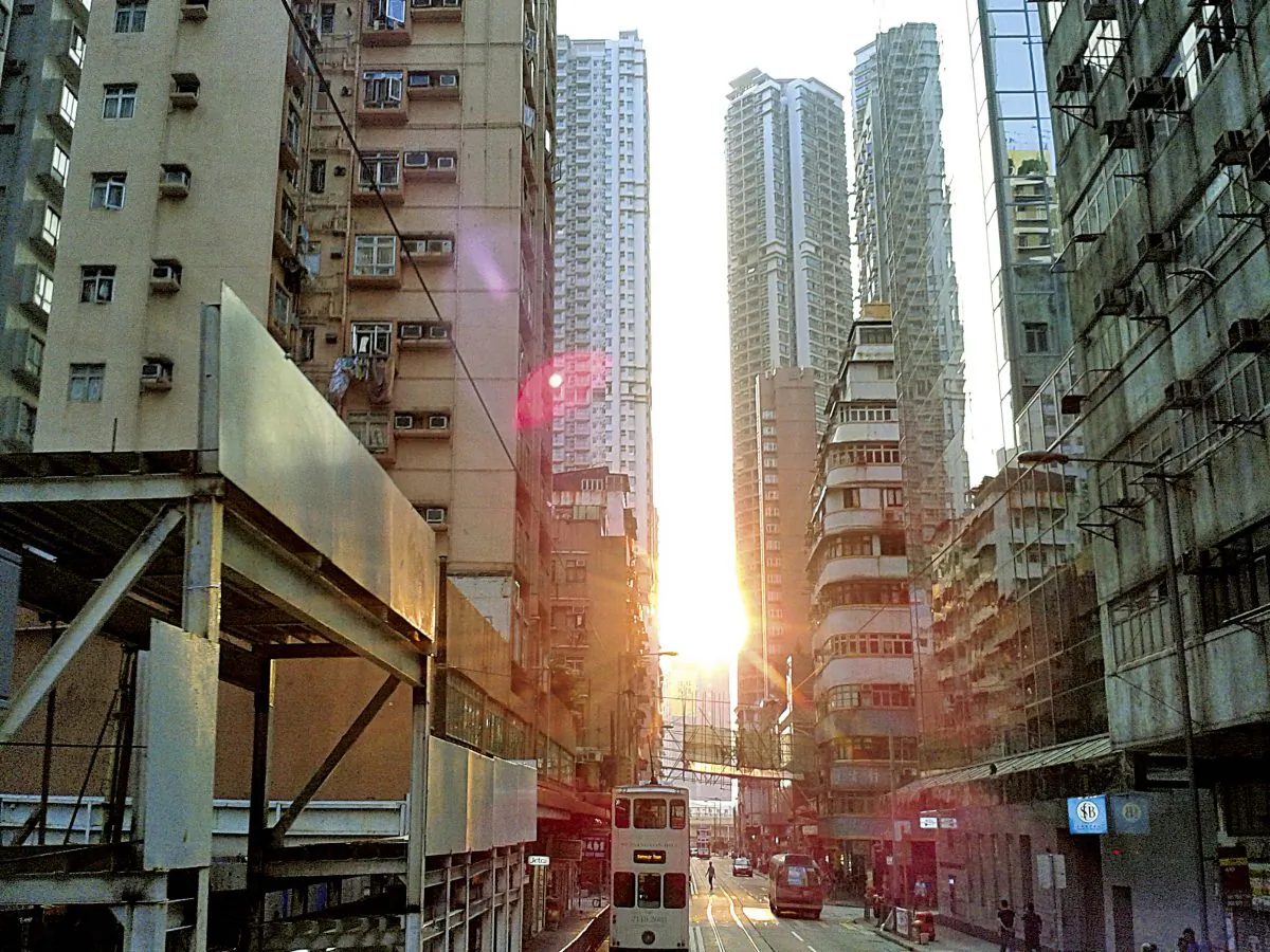 A Sai Wan street during a gorgeous sunset offers a glimpse of the warmth and cosiness of old Hong Kong. (Yi Yi)