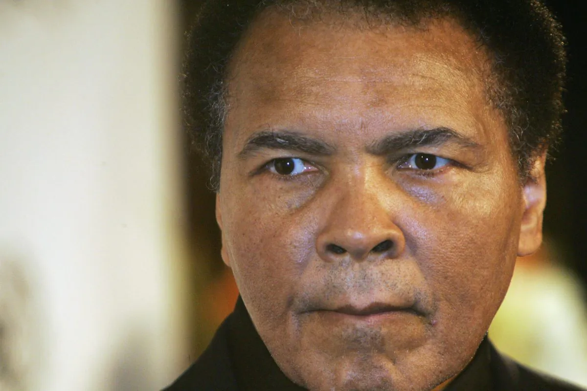 Boxing legend Muhammad Ali attends the award presentation of the Otto Hahn Peace Medal (Otto Hahn Friedensmedaille) on December 17, 2005 in Berlin, Germany. (Carsten Koall/Getty Images)