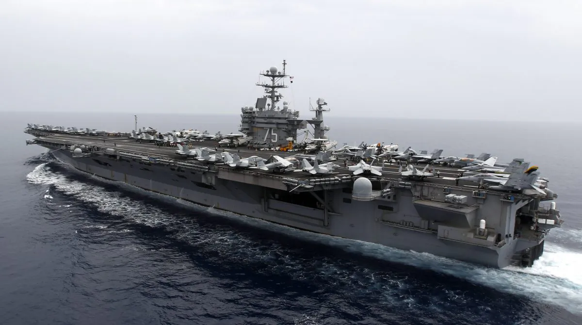 A general view shows the nuclear-powered US aircraft carrier USS Harry S. Truman at an undisclosed position in the Mediterranean Sea, south of Sicily, June 14, 2010. (Fabrizio Bensch/AFP/Getty Images)